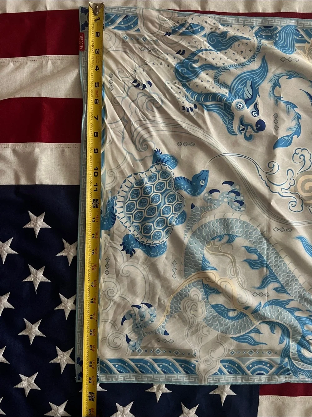 Faux silk handkerchief